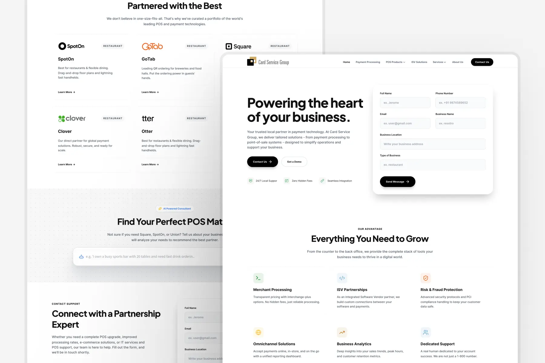 Webflow website for Card Service Group