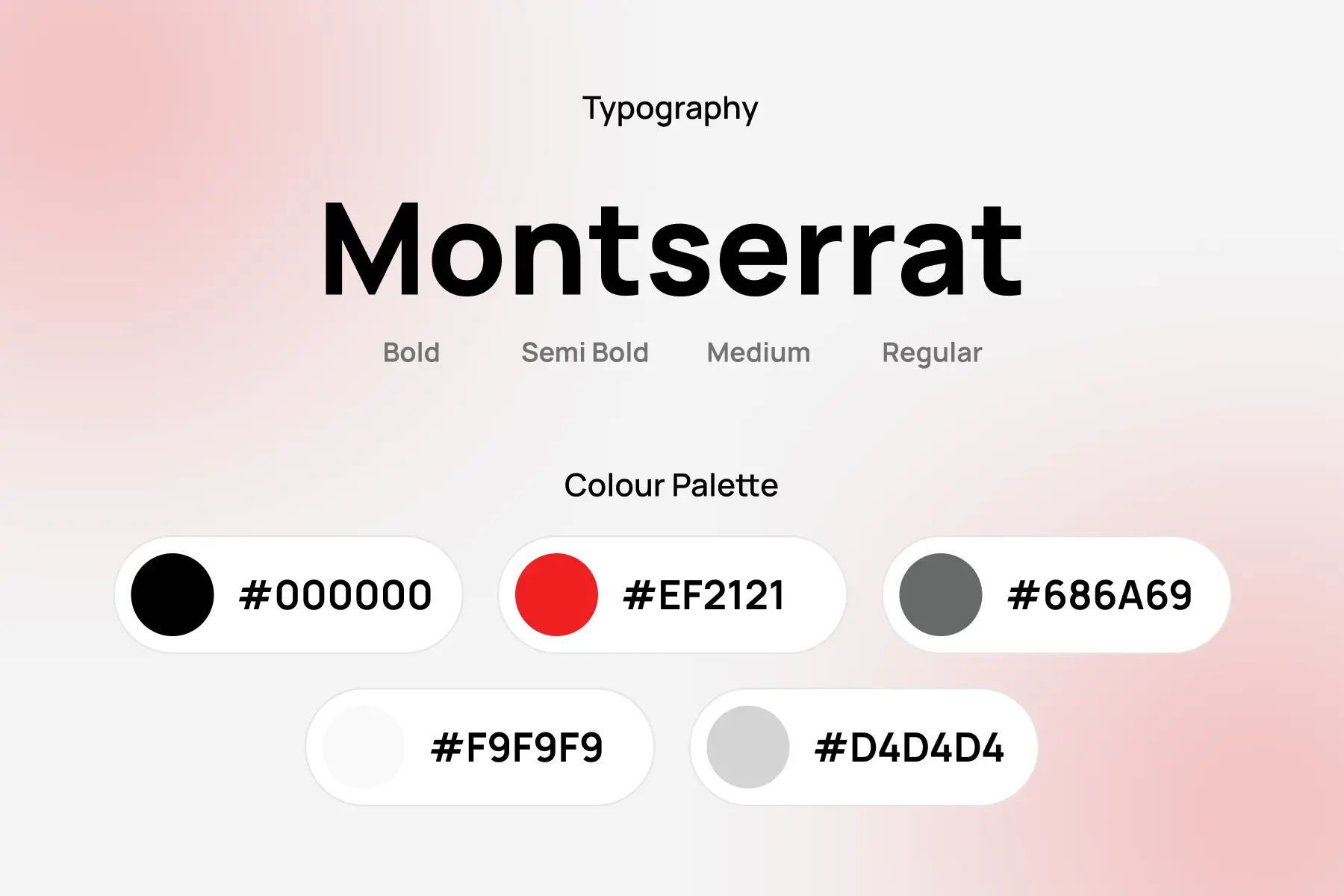 Montserrat Typography and Color Palette