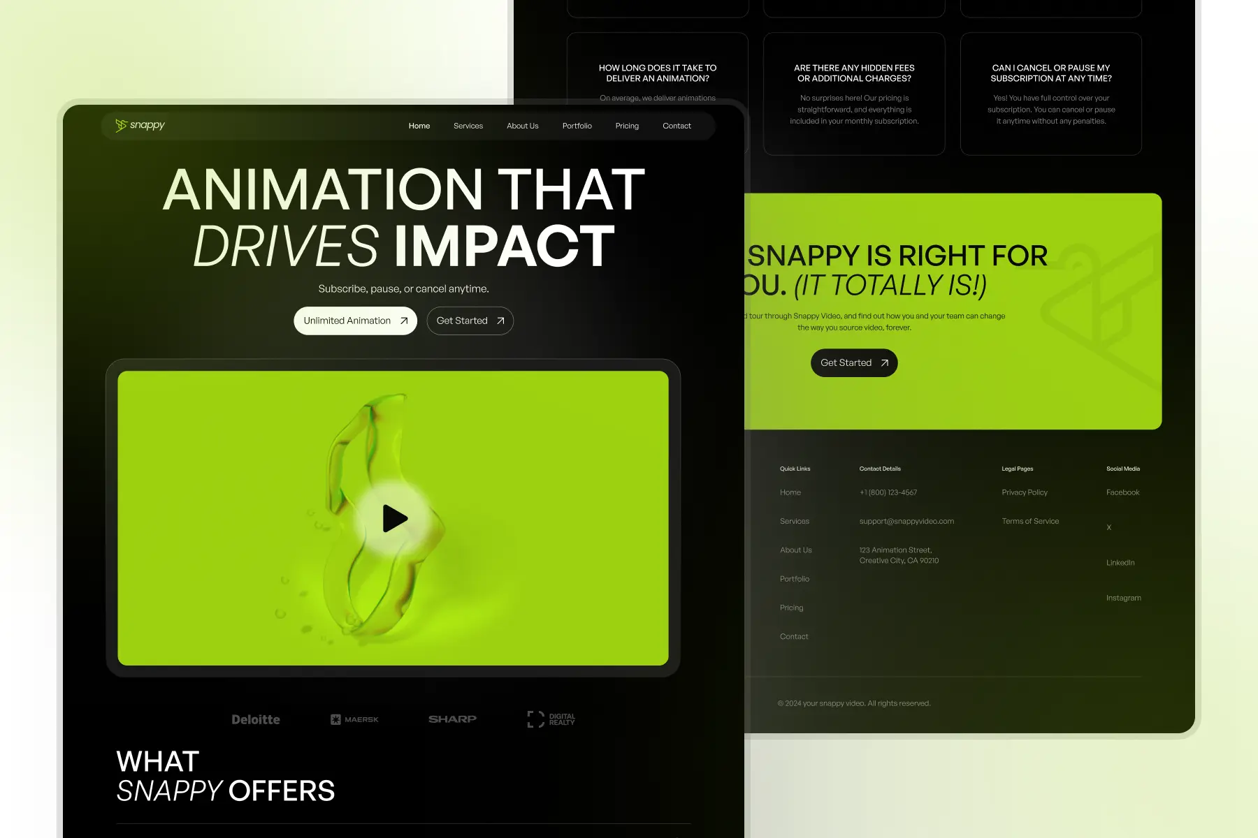 Animation Studio Website Design