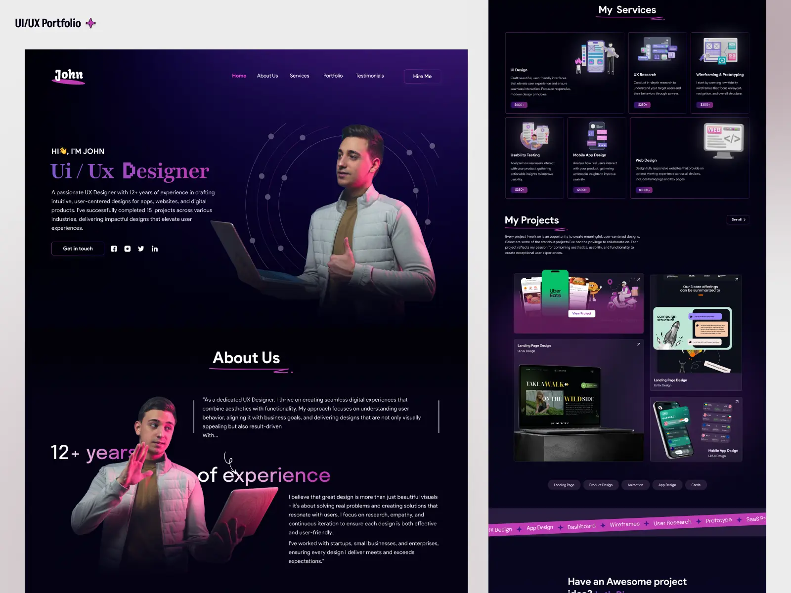 uxportfolio-landing