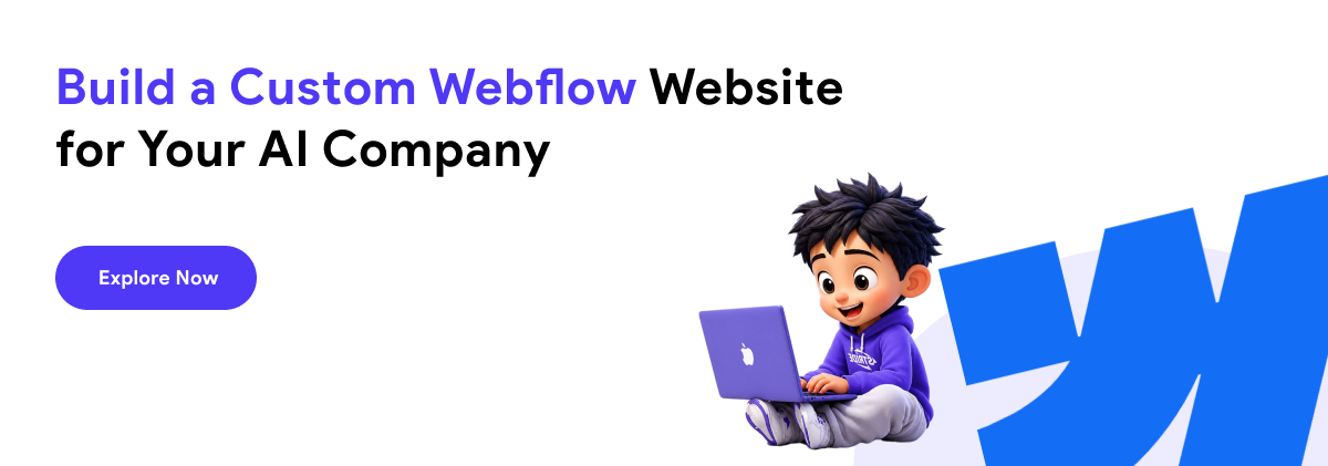 AI website builders custom Webflow website