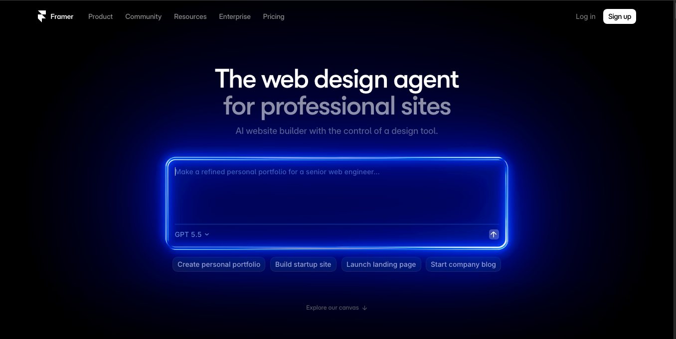 Framer website design example for modern B2B SaaS businesses