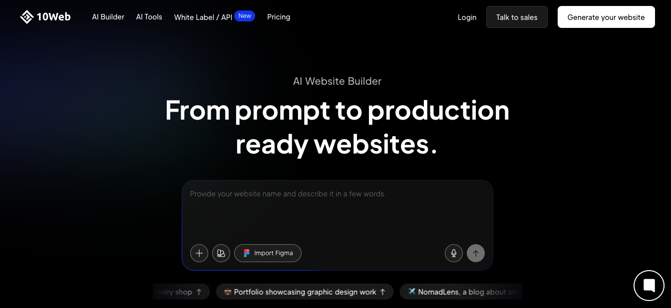 10Web AI Website Builder - AI website builder