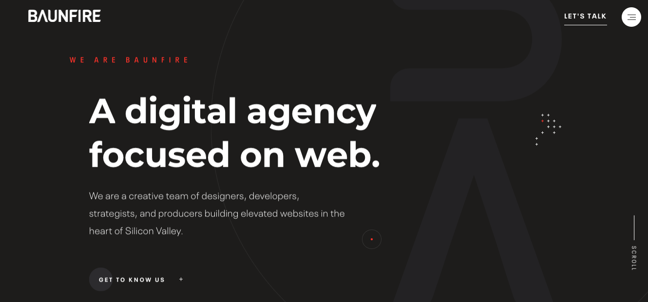 Baunfire - Webflow agency homepage