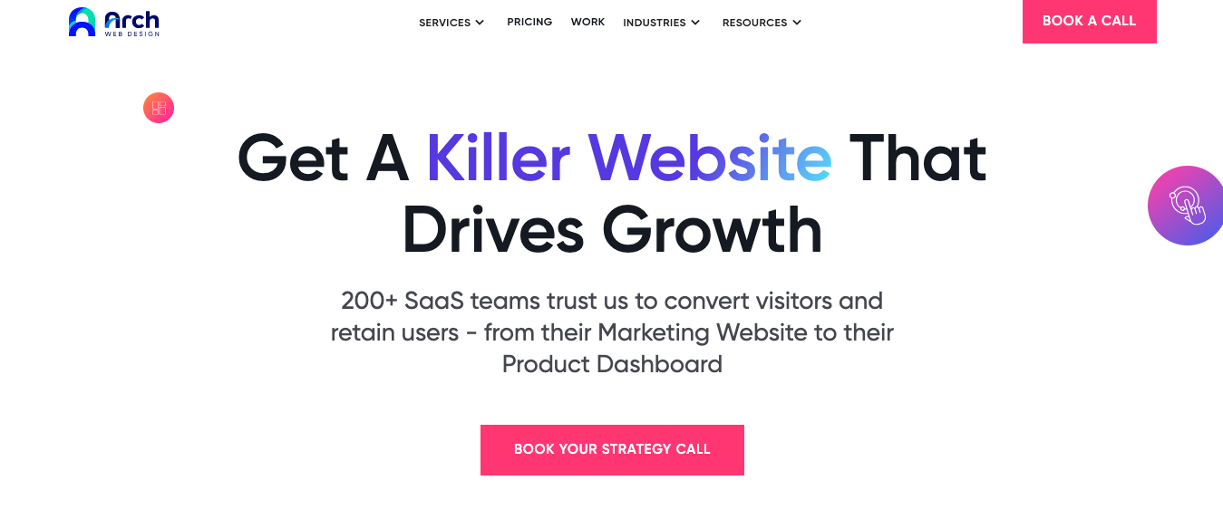 Arch Web Design homepage – top Webflow agency in Canada
